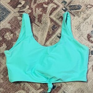Aqua Knotted Crop Top